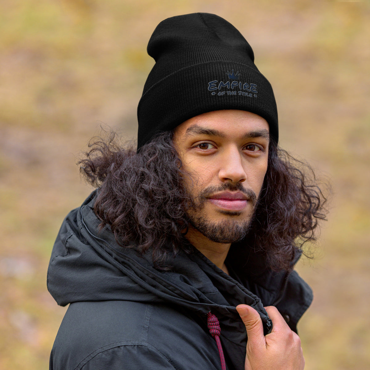 Beanie – Empire of the Style – Schwarz – Vorderansicht