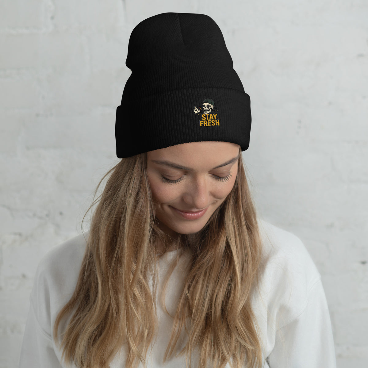 Beanie – Stay Fresh – Schwarz – Vorderansicht