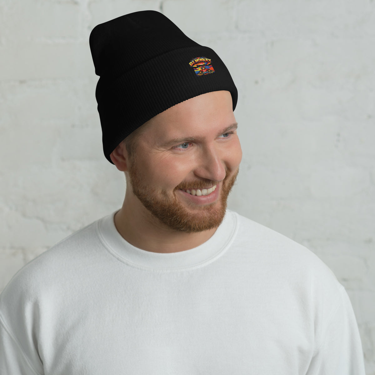 Bonnet - DJ Monkey – noir – vue de face