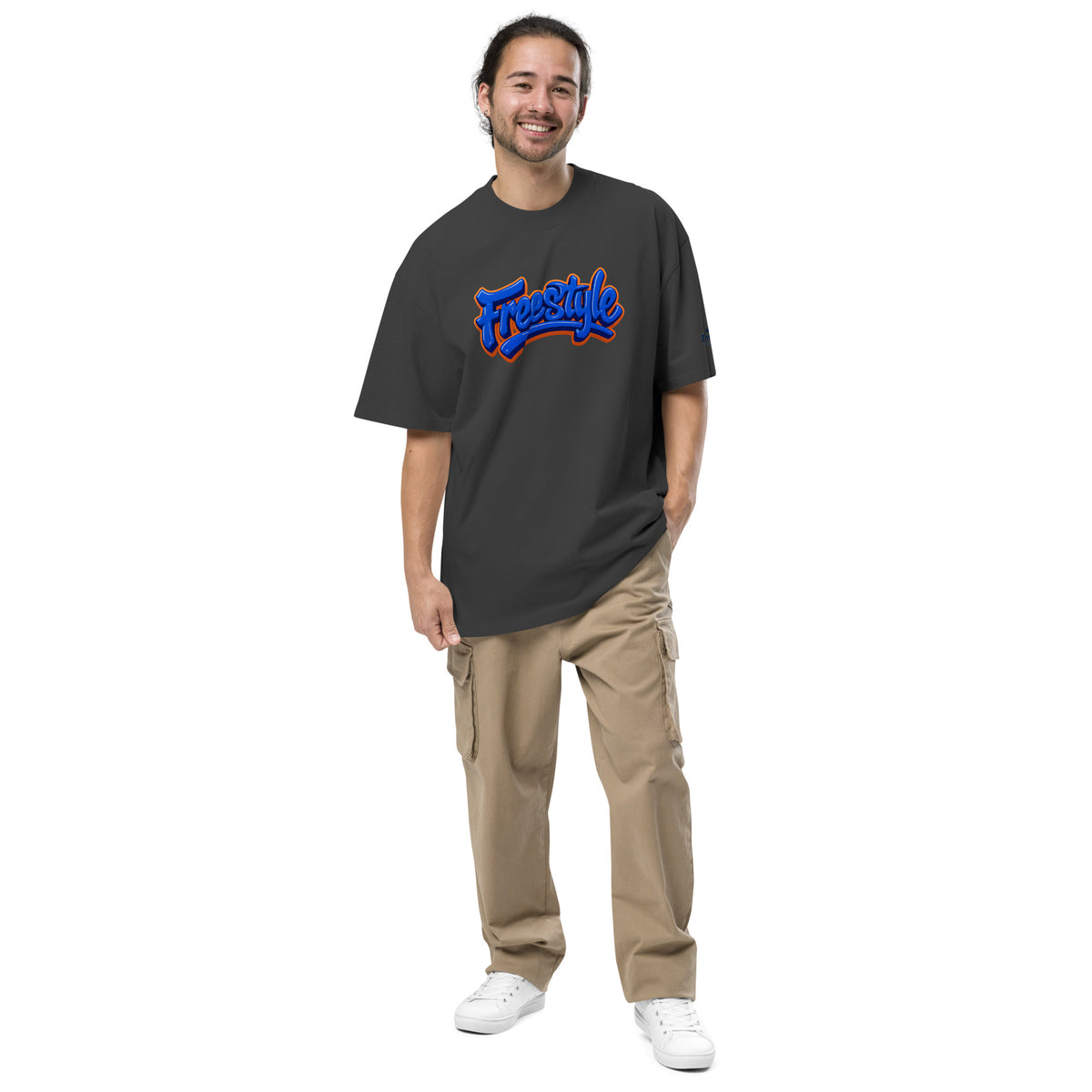 T-shirt oversized – Freestyle – Faded Black – vue de face