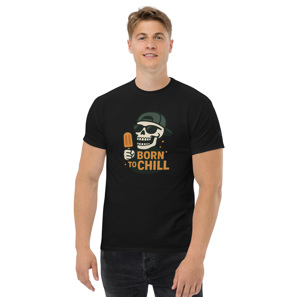 T-shirt – Born to Chill – noir – vue de face