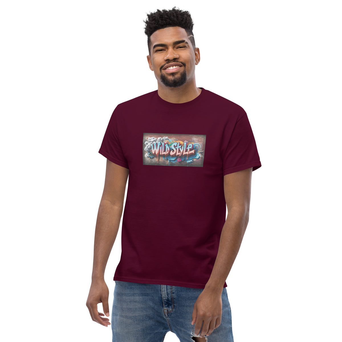 T-Shirt – Wild Style II – Kastanienbraun – Vorderansicht