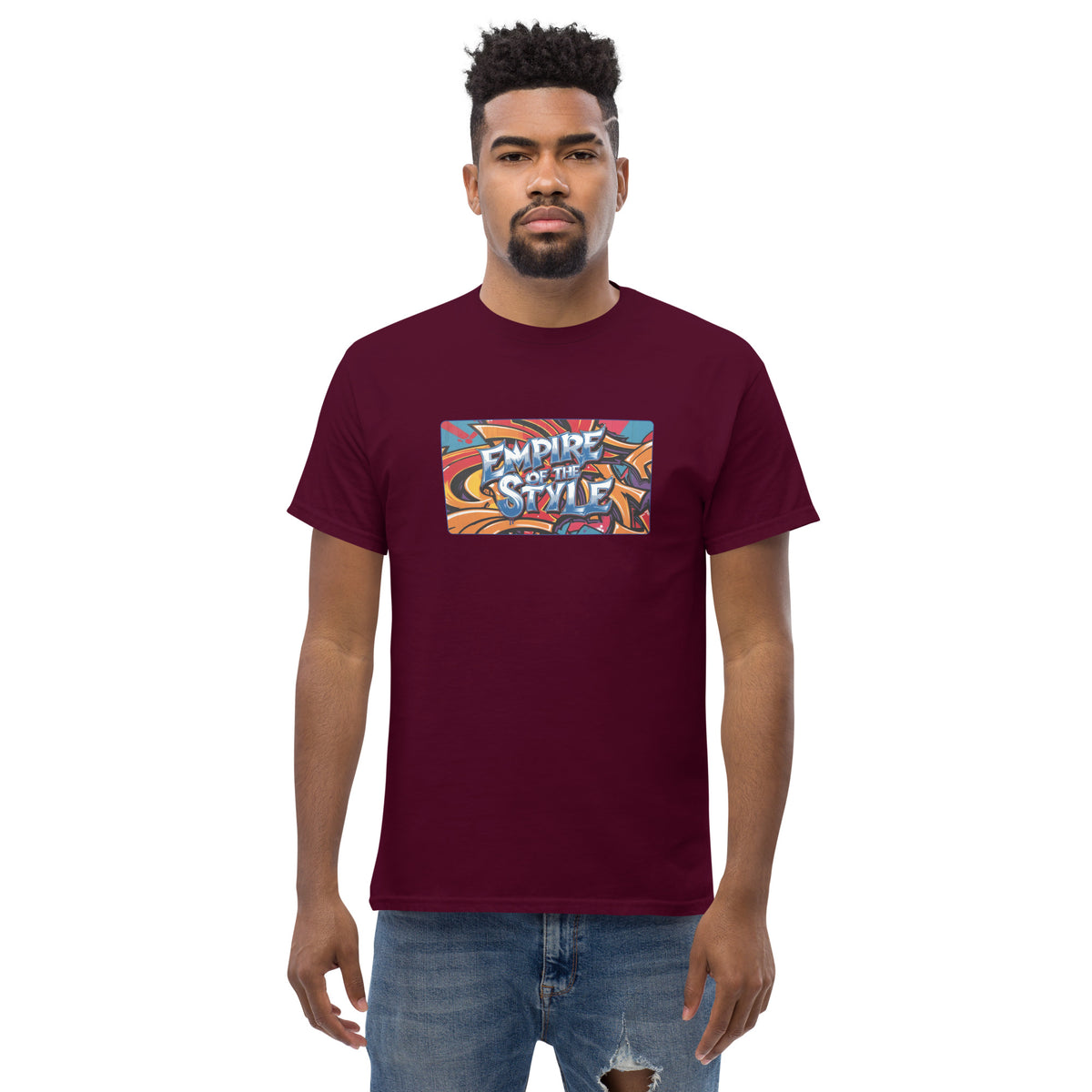 T-shirt, Empire of the Style III, unisexe, plusieurs couleurs disponibles – marron – vue de face