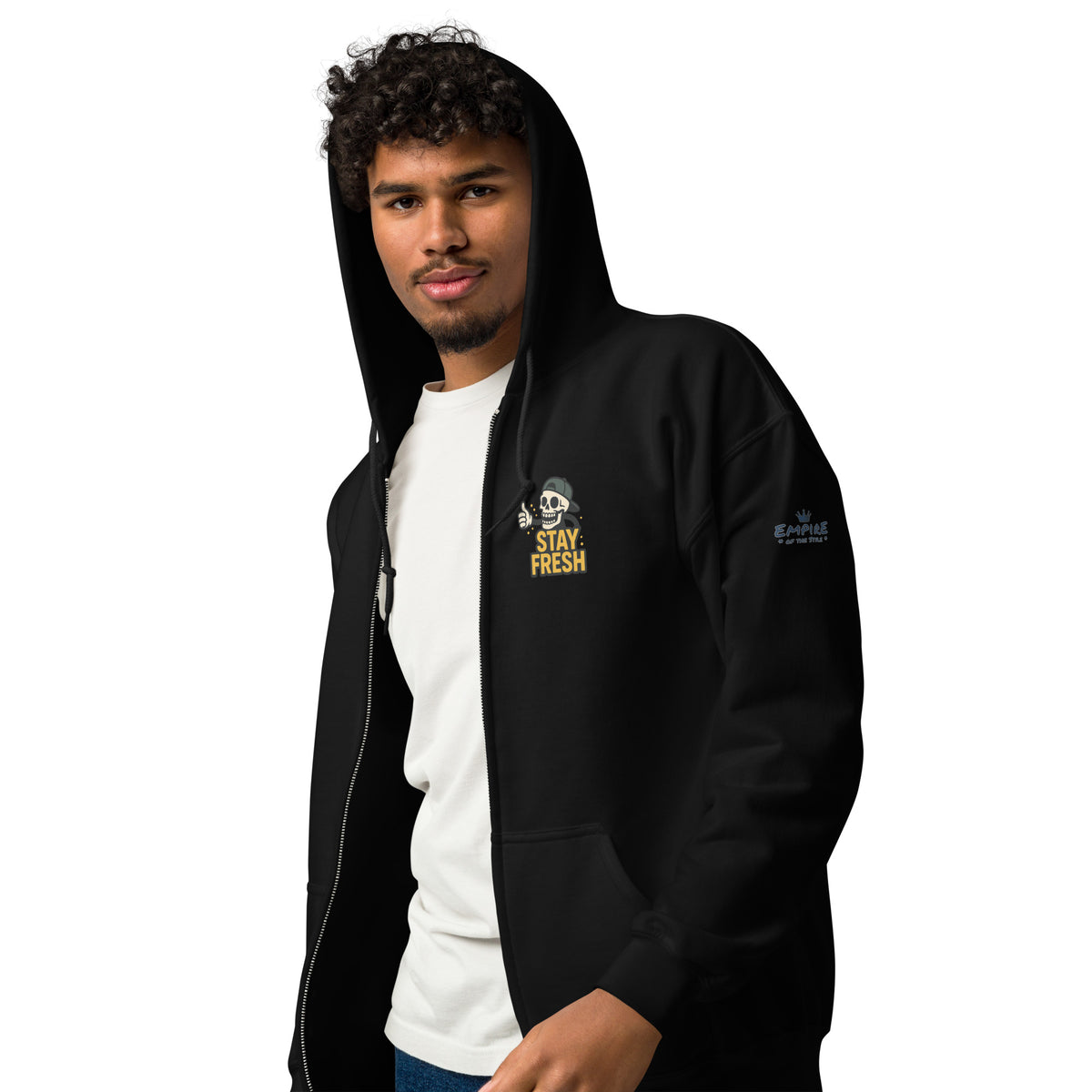 Sweat à capuche zippé – Stay Fresh – vue de face