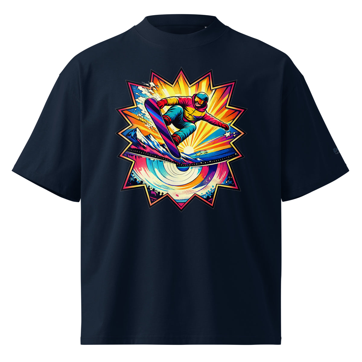 Oversized Bio-T-Shirt – Backside Air – French Navy – Vorderansicht