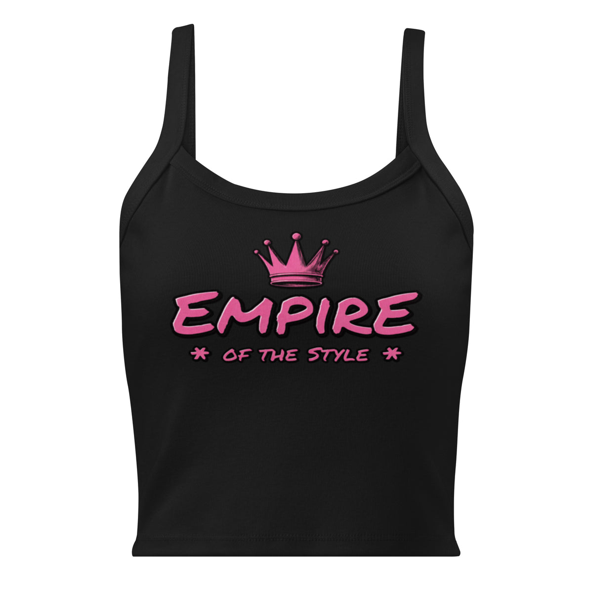 Débardeur femme en fines côtes – Empire of the Style – Solides Schwarz Blend – vue de face